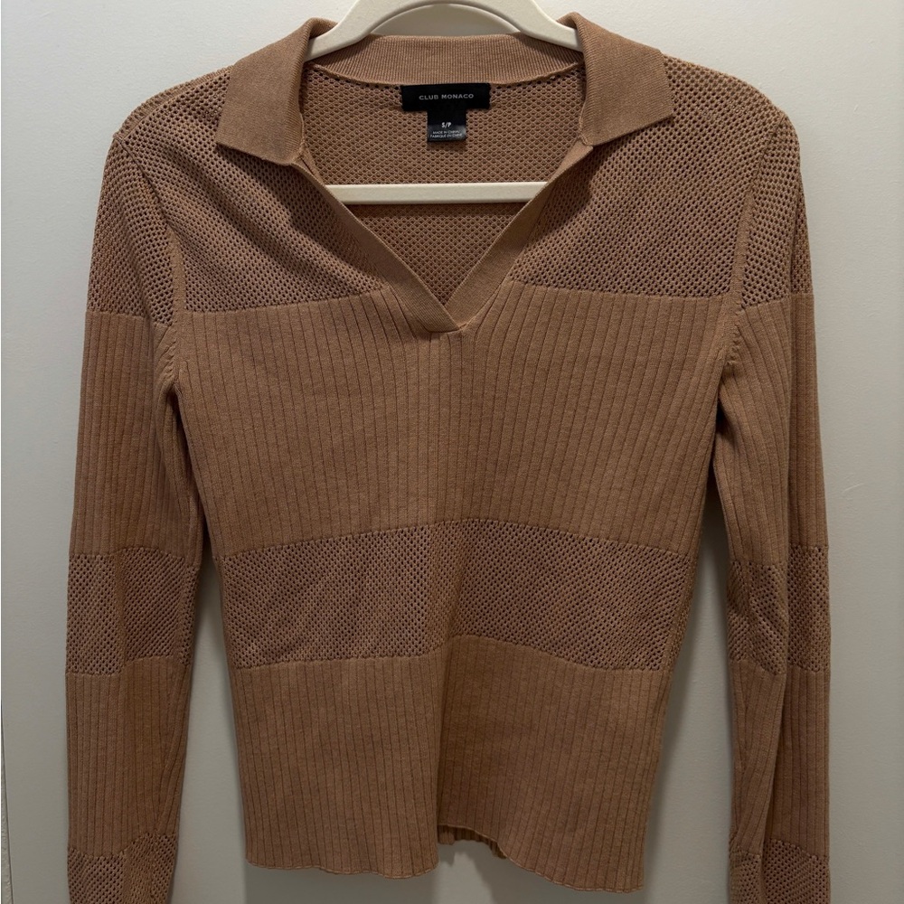Women's Tan Sweater - Picture 2 of 3